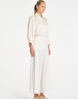Resort Blouse | Ivory Mirror Satin