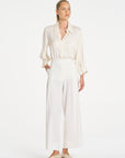Resort Blouse | Ivory Mirror Satin