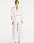 Resort Blouse | Ivory Mirror Satin