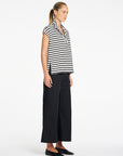 Crop Flat Pant | Black