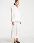Pea Jacket | White Ultra Knit