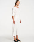 Relaxed Boat Neck | White