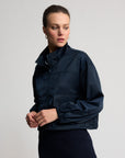 Simi Cropped Wind Breaker | Navy