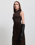 Gabriella Skirt | Coffee Suede