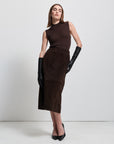 Gabriella Skirt | Coffee Suede