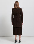 Henrietta Suede Coat | Espresso
