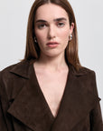 Henrietta Suede Coat | Espresso