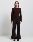 Maya Cashmere Blend Knit | Espresso