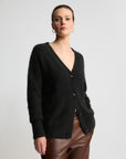 Smithton Fluffy Cardigan | Black