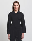 Base Layer Relaxed V-Neck Knit | Black