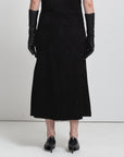 Christiana Suede Skirt | Black