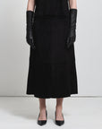 Christiana Suede Skirt | Black