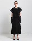 Christiana Suede Skirt | Black