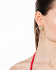 Alstroemeria Earring | Gold and White