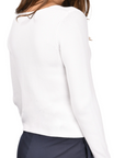 Link Knit V-neck Jumper | White