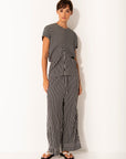 Meribel Pant | Black and White Stripe