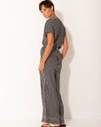 Meribel Pant | Black and White Stripe