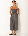 Mykonos Dress | Black and White Stripe