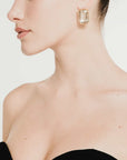 Lover Earring | Taupe Crystal
