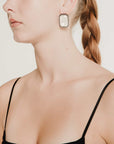 Lover Earring | Linen and Gunmetal