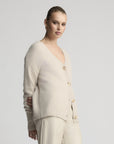 Fluffy knit cardigan