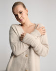 Fluffy knit cardigan