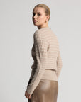 Gabriella Leather Skirt | Putty