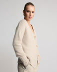 Fluffy knit cardigan