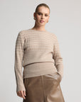 Gabriella Leather Skirt | Putty