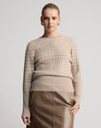 Gabriella Leather Skirt | Putty