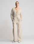 Fluffy knit cardigan
