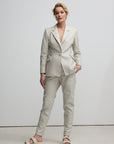Genevive Leather Blazer | Mink