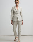 Genevive Leather Blazer | Mink