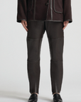 Reagan Leather Jogger | Espresso