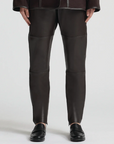Regan Leather Jogger | Espresso
