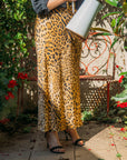 Emilia Bias Skirt | Leopard Silk