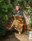 Emilia Bias Skirt | Leopard Silk