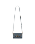 Blue Suede cross body bag with chain detail