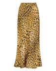 Emilia Bias Skirt | Leopard Silk