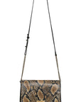 Siena Cross Body Bag | Snake and Black Suede