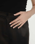 Louvers Ring | Gold Pearl
