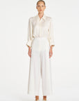 Resort Blouse | Ivory Mirror Satin