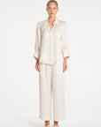 Resort Blouse | Ivory Mirror Satin