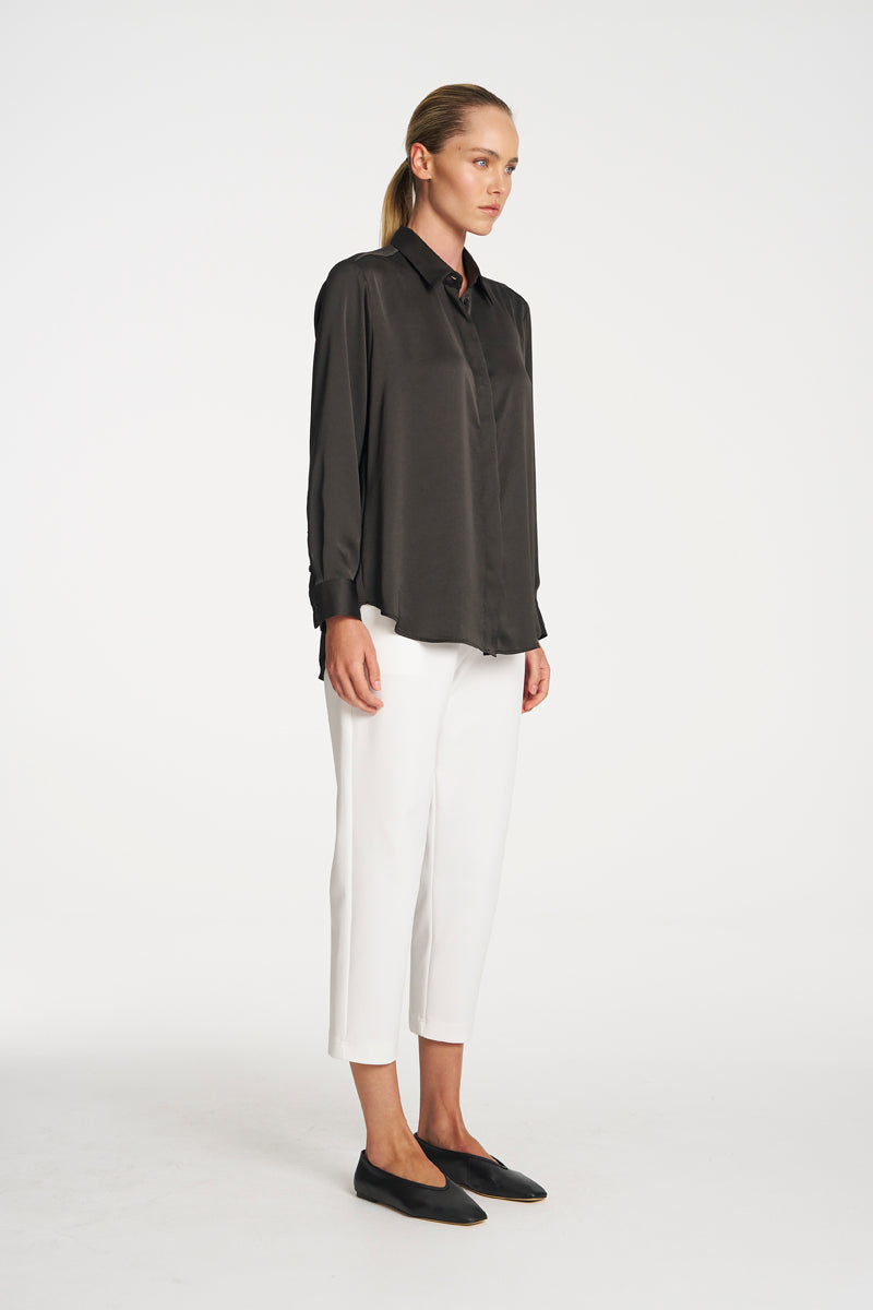 Soft Shirt | Mink Mirror Satin