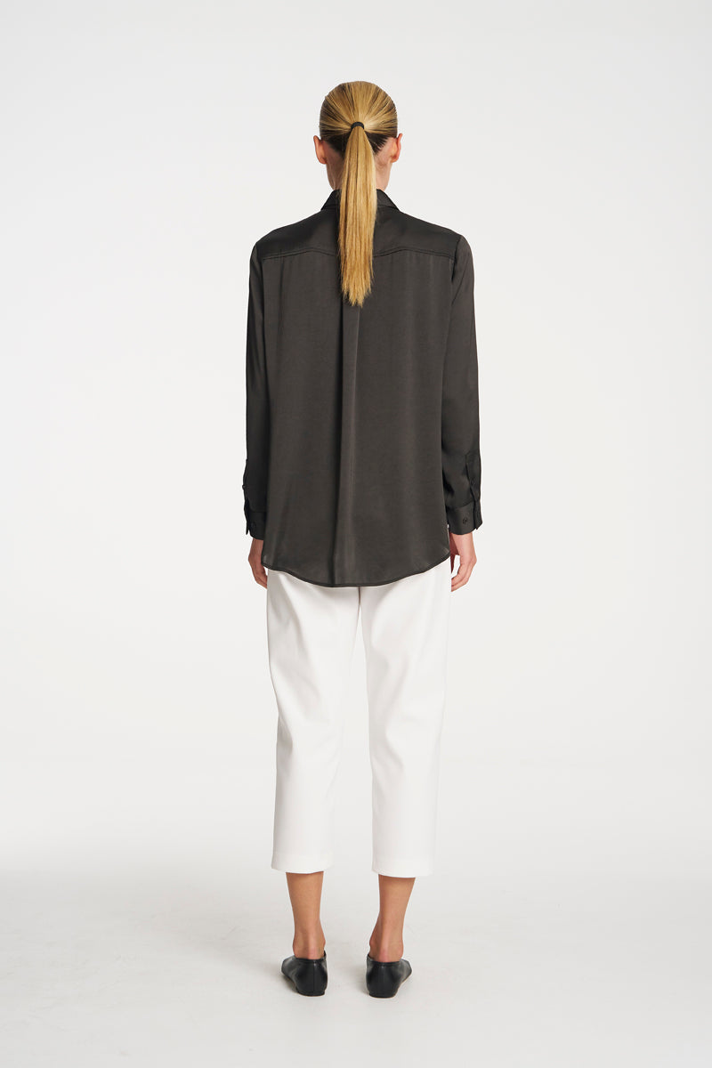Soft Shirt | Mink Mirror Satin