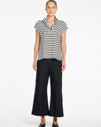 Crop Flat Pant | Black