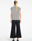 Crop Flat Pant | Black