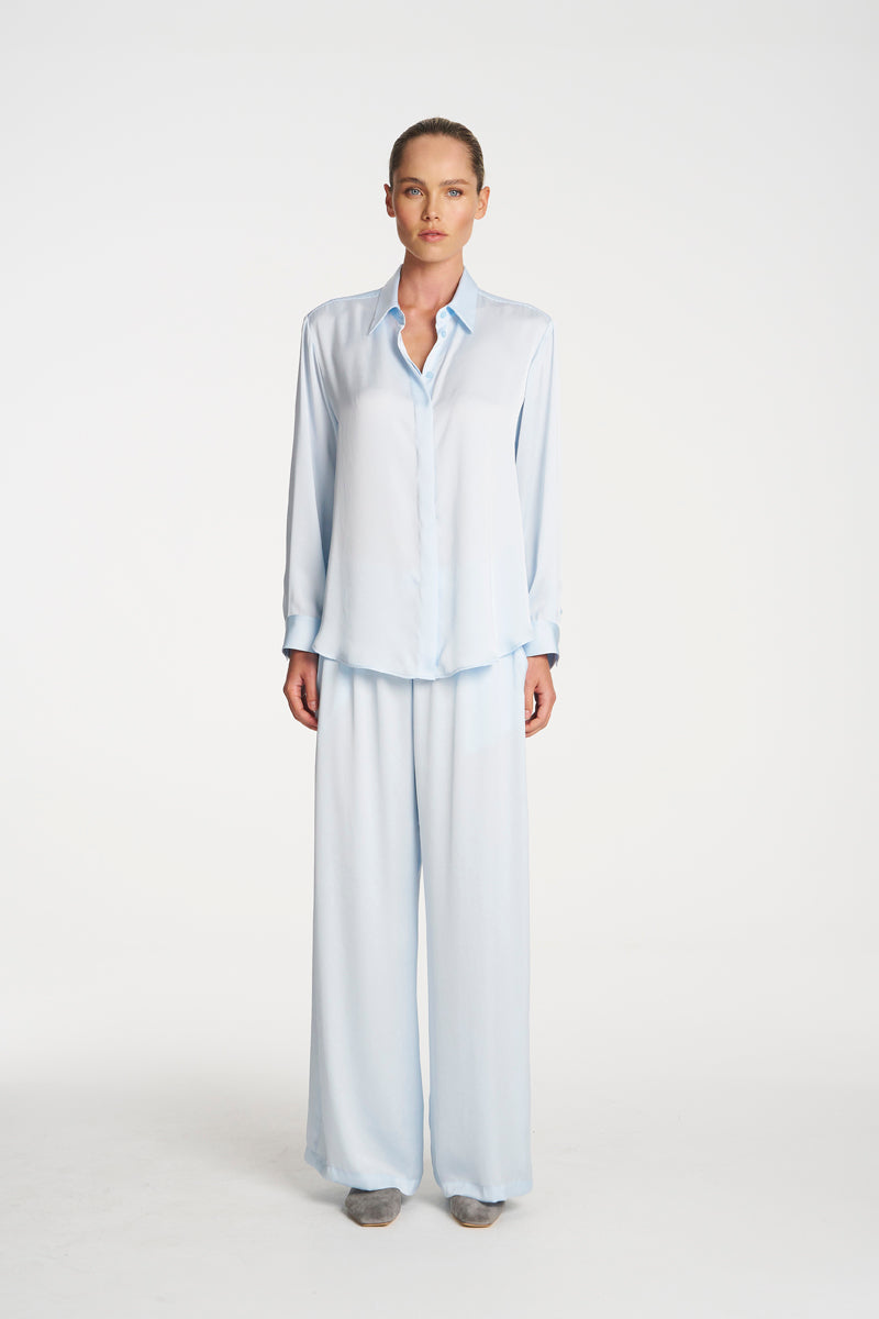 Soft Shirt | Glacier Mirror Satin