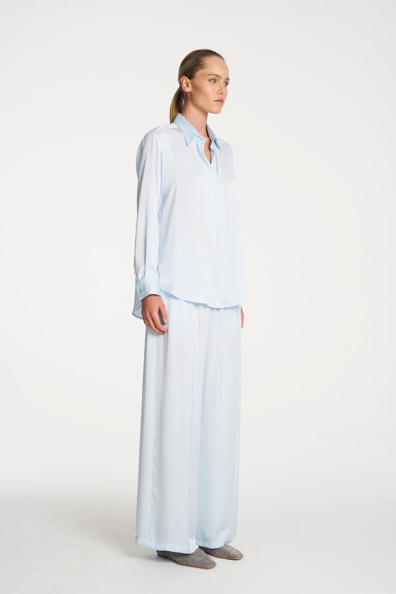 Soft Shirt | Glacier Mirror Satin
