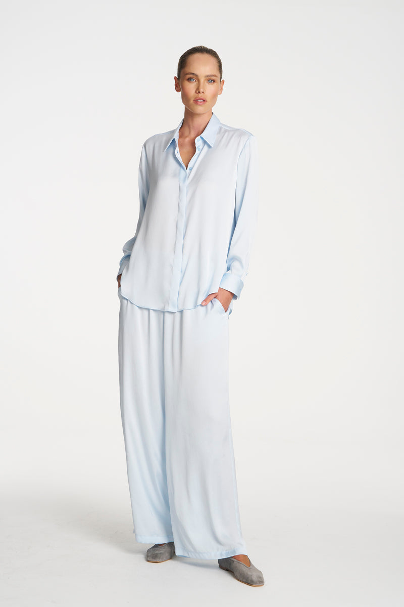 Soft Shirt | Glacier Mirror Satin